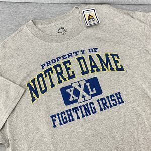 Notre Dame Fighting Irish T-Shirt Officially Licensed NCAA Gray Mens XL NWT